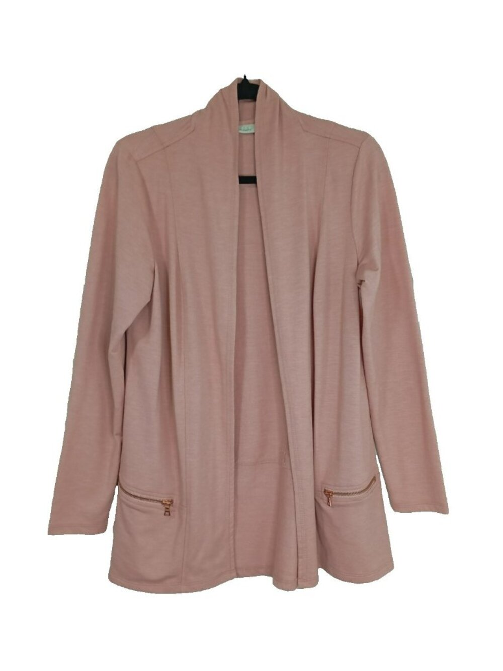 LOGO Lounge by Lori Goldstein Women’s Size S Pink Cardigan Zip Pockets